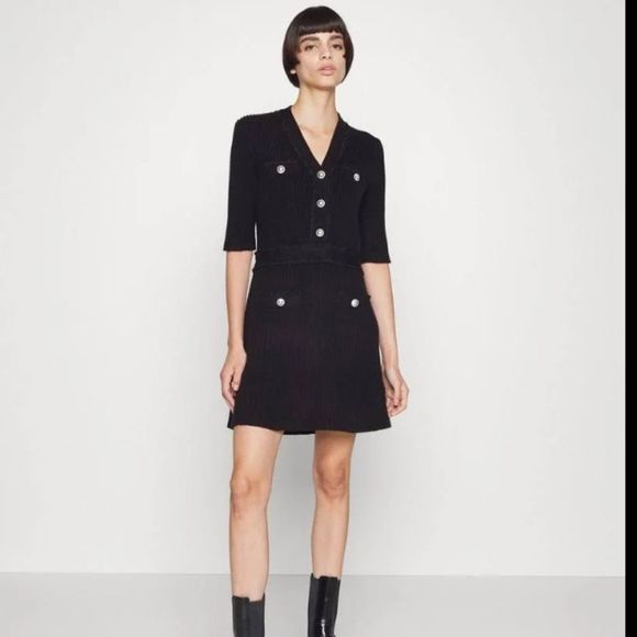 Maje Dresses & Skirts - Maje Rimosala Fitted Ribbed Dress NWT